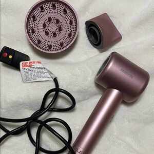 Pink Hair Dryer with Diffuser
